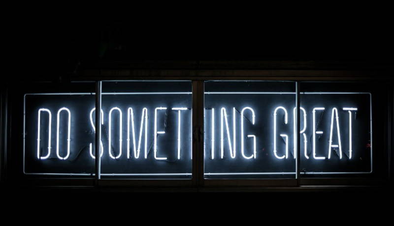 Do Something Great with Your Career White Neon Sign