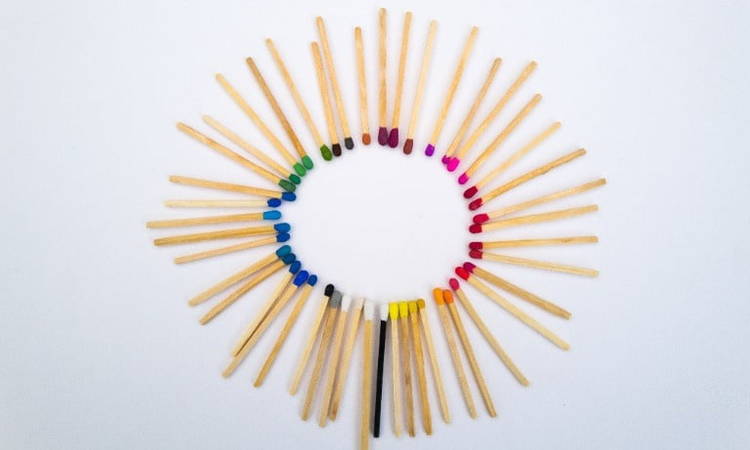 Colourful Matchsticks