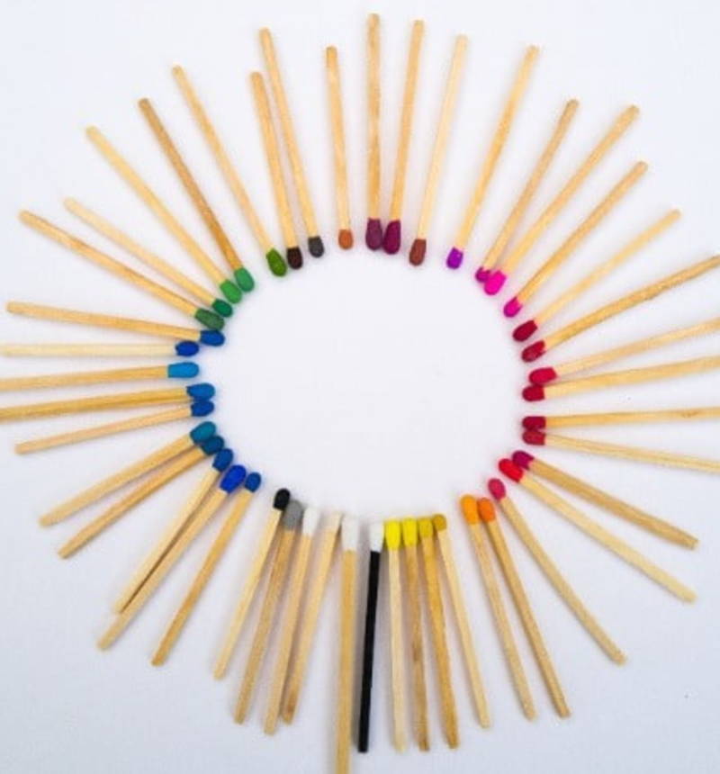 Colourful Matchsticks